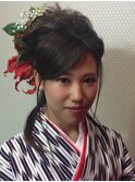 レッドローズフラワーアレンジハイクラウン