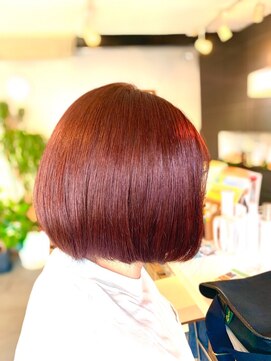 ヘアホスピタル ファニーフェイス(HAIR HOSPITAL funny face) 【わたなべ】ナチュラル重めショートボブ/デザインカラー倉敷