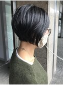 【morio 原宿】前下がりショートボブ 大人 黒髪