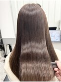 #ハッシュカット#グレージュ#デザインカラー#ツートンカラー黒髪