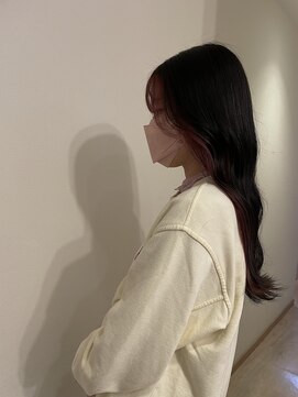 リアン 熊谷本店(Rien) ピンク×フェイスフレーミングイヤリングカラー