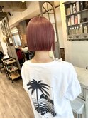 切りっぱなしボブ×エモピンク