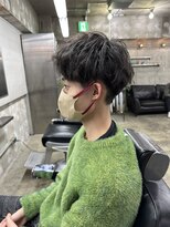 ビジネスカジュアルアップバング　メンズ