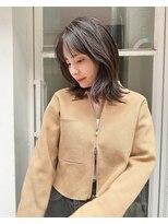 otonaレイヤー毛流れくすみベージュ