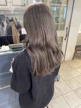 ネオリーブ チロル 横浜西口店(Neolive CiroL.) ロング×シアーベージュ【黒髪小顔ボブルフワンレンネビージュ】