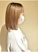 ブリーチ毛に酸性ストレート