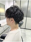 前髪長めツイストスパイラルパーマ
