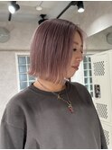 藤沢/ブリーチ/ダブルカラー/ラベンダーベージュ/ヘイリーボブ