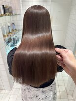 ロンドルーチェ 心斎橋(Lond luce)&nbsp;ダークアッシュ/ミディアムレイヤーカット［髪質改善/縮毛矯正］