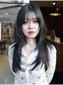 【macana指名】レイヤーカットブリーチ無しオリーブウルフ登戸