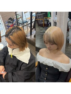 #フロントインナー#ブロンドカラー