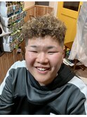 メッシュショートアフロ