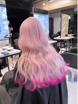 PELE原宿/ブリーチなしダブルカラー/ハイトーン/ケアブリーチ【３月上旬OPEN(予定)】&nbsp;着物ヘア/ダークアッシュ/ミディアムレイヤーカット/原宿