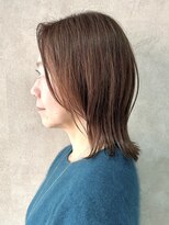 エンクス(enx)&nbsp;着物ヘア/ダークアッシュ/ミディアムレイヤーカット/鶴ヶ峰YM24