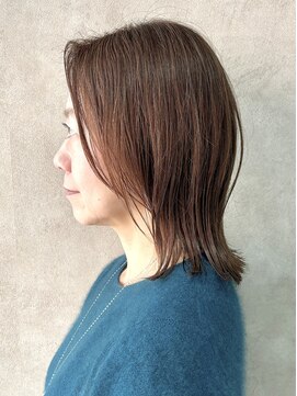 エンクス(enx) 着物ヘア/ダークアッシュ/ミディアムレイヤーカット/鶴ヶ峰YM24