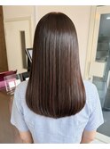 艶髪美髪まとまりミディアムストレート髪質改善髪質改善カラー