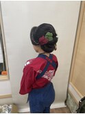 お祭りのヘアスタイル