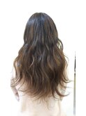 ロング ハイライトカラー+アッシュ