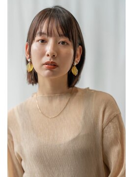 オースティン 門前仲町(AUSTIN) 大人かわいい前髪セシルカットココアブラウンフリンジウェーブ