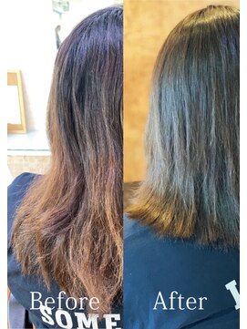 アークスヘアー オリーブアッシュ小顔カット☆外ハネナチュラル×大人ボブ