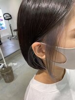 クイーン バイ ノイズ 西院(QUEEN by noism)&nbsp;ボブ ショート インナーカラー イルミナカラー 寒色カラー　20代