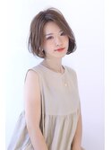 透け感のある前下がりボブ