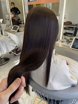 ロンドルーチェ 心斎橋(Lond luce)&nbsp;ダークアッシュ/ミディアムレイヤーカット［髪質改善/縮毛矯正］