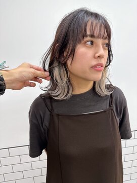 エマエコル(Emma ecole) Emma  ecole インナーカラーベージュ/顔まわりレイヤー