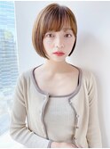 大人の耳かけミニボブ*切りっぱなしボブ*ショートボブカット