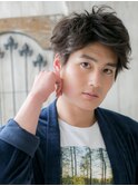 斜めバング清潔感アースカラーショートX草加