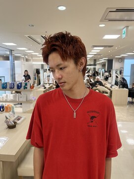 ケンジ 平塚ラスカ店(KENJE) スパイキーショート/メンズショート/オレンジカラー/ハイトーン