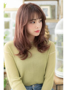 カバーヘア イヴ 戸頭店(COVER HAIR EVE) ミルクティーピンク外国人風ウルフレイヤーc5戸頭20代30代40代