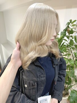 サンク 原宿 表参道(cinq) ミルクティーベージュピンクブリーチありダブルカラーレイヤー2