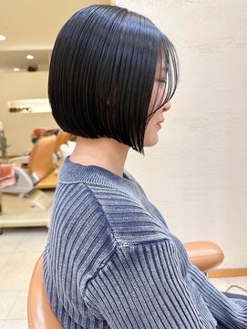 モリオ フロム ロンドン サッポロファクトリー店(morio FROM LONDON) 【morio札幌】札幌ボブ 大人かわいい黒髪ぱつっと丸みボブ