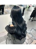 ブルーブラック　ブルージュ　暗髪　艶髪　黒髪　YUKI