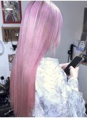 【透明感バツグン】ホワイトピンク×黒染め落とし×ブリーチ２回