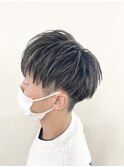 ツーブロック×ハイライトカラー×白髪ぼかし