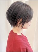 say.ショートボブひし形ショートオリーブヘーゼルグレージュ