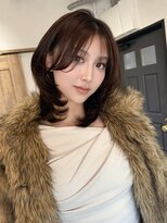 エトワ 中央店(etoi)&nbsp;大分ミディアムボブレイヤー韓国くびれスタイル顔まわりカット