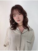デジタルパーマ/ミディアムレイヤー/韓国巻き風/顔周りカット