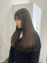 メル ヨコハマ(MeL)&nbsp;黒髪ストレートロングレイヤーミディアム髪質改善ストレートヘア