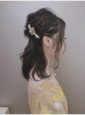 * arrange hair *  ハーフアップ
