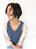 【Lib】黒髪前下がりボブ×ルーズカール