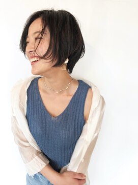 リブ(Lib) 【Lib】黒髪前下がりボブ×ルーズカール