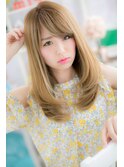 ハイトーンカラーおフェログラデーションロングc1