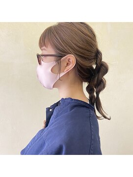 インサイドアウト(IN SIDE OUT+) ねじねじアレンジ / ロープ編み / セミロング【IN SIDE OUT＋】