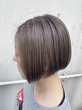 グラムヘアデザイン(g. hair design) 前下がりボブ×3Dハイライトカラー