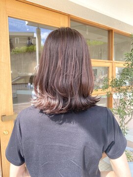 モカヘアー(mocha hair) くびれミディアム/肩ハネヘア/暖色カラー