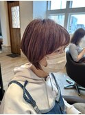 ピンクショートボブ