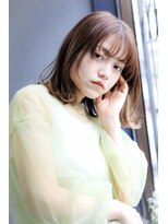 ヘアアンドメイク エジェリ(hair&make egerie) シアーベージュインナーカラー・顔まわりレイヤーミディアムボブ